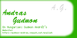 andras gudmon business card